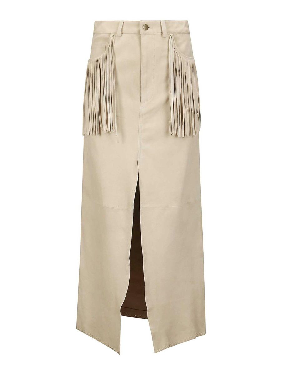 Wild Cashmere Jupe Midi - Beige
