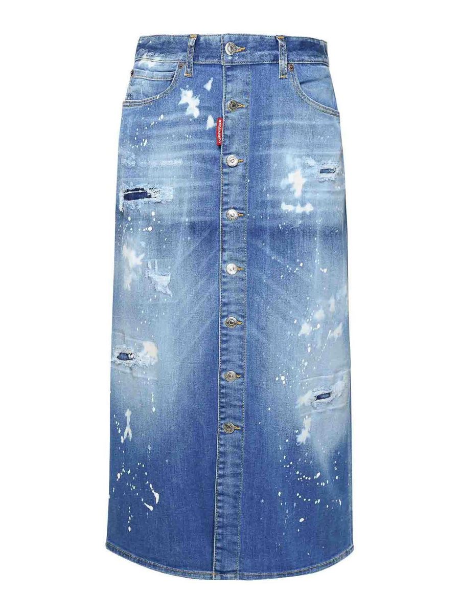 Dsquared2 Jupe Midi - Bleu