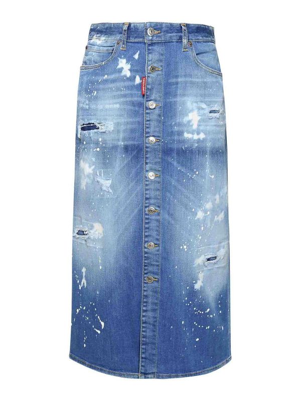 Dsquared2 Jupe Midi - Bleu