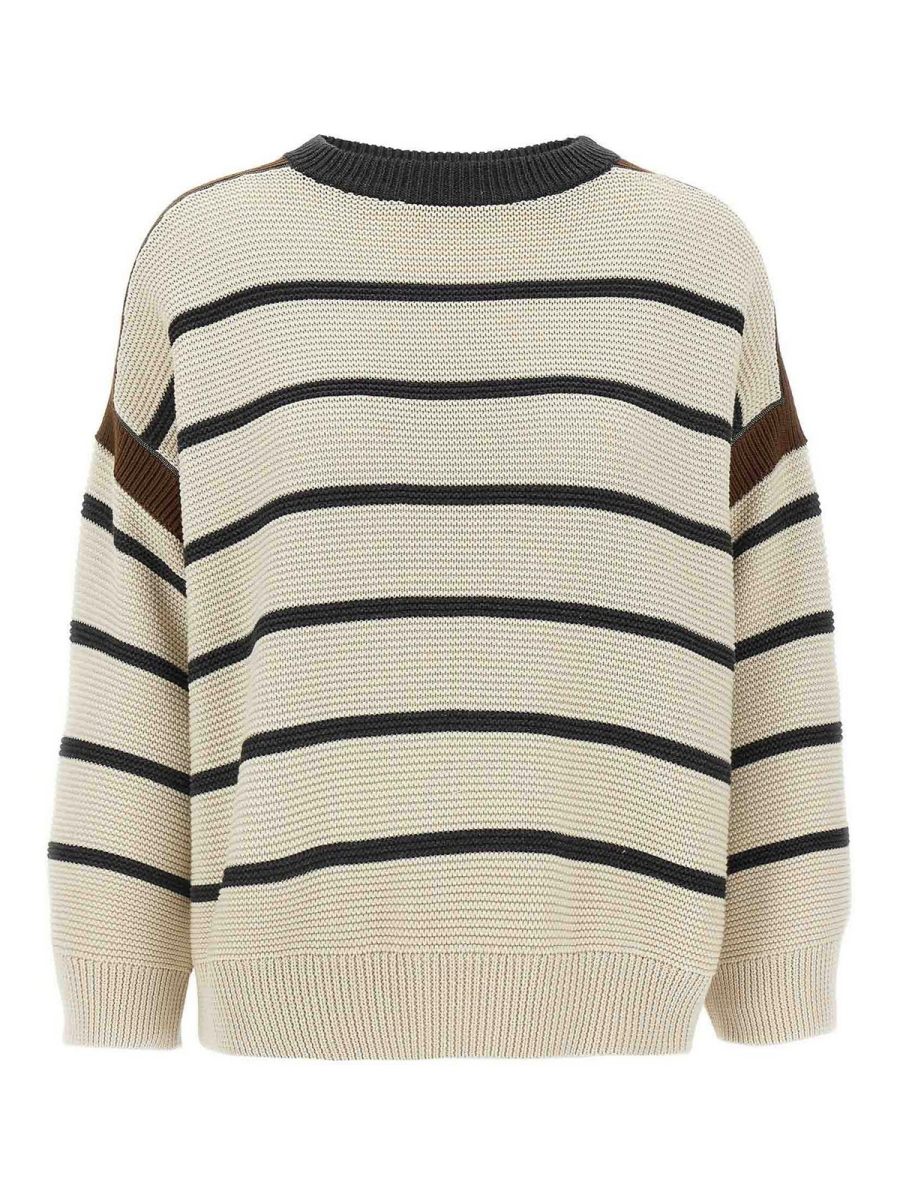 Brunello Cucinelli Pull Col Rond - Beige