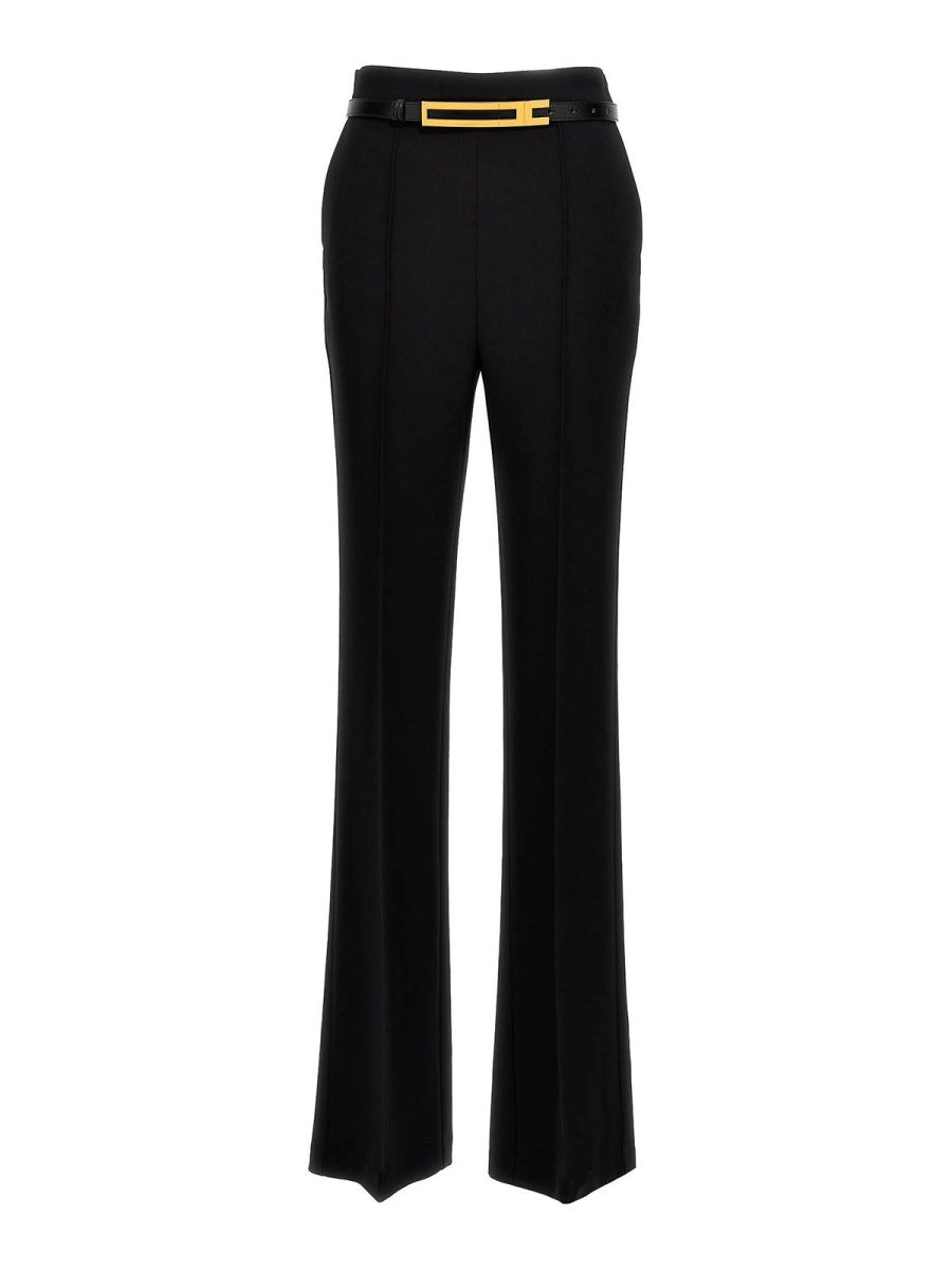 Elisabetta Franchi Pantalons Décontractés - Noir