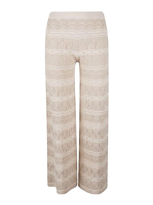 D. Exterior Pantalons Décontractés - Blanc