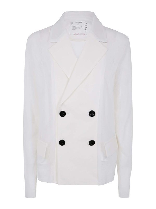 Sacai Veste Casual - Blanc