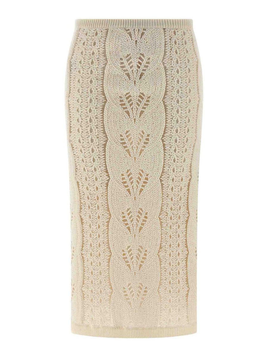 Ermanno Scervino Jupe Midi - Blanc