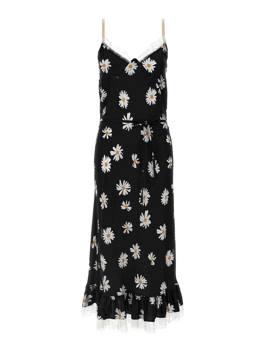 Moschino Robe Au Genou - Noir