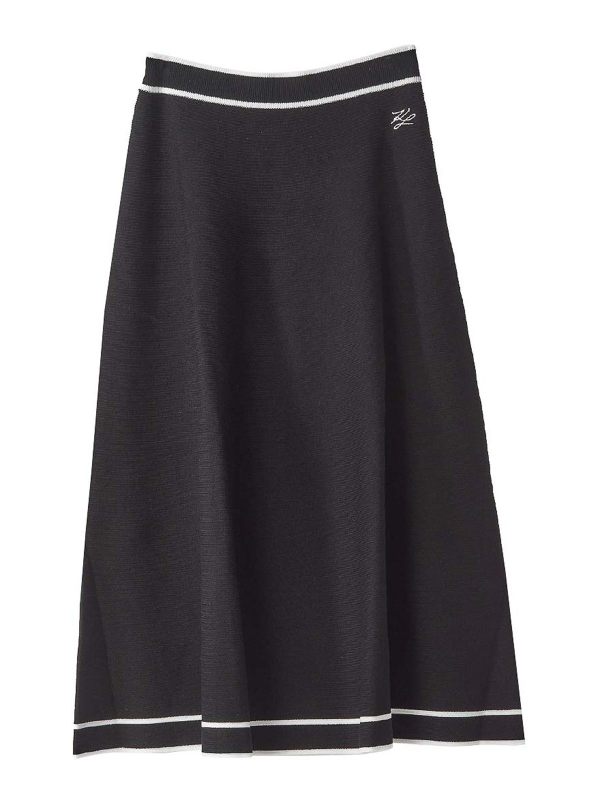 Karl Lagerfeld Jupe Midi - Noir