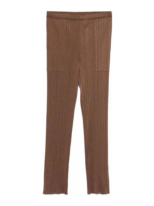 Pleats Please Issey Miyake Pantalons Décontractés - Blanc