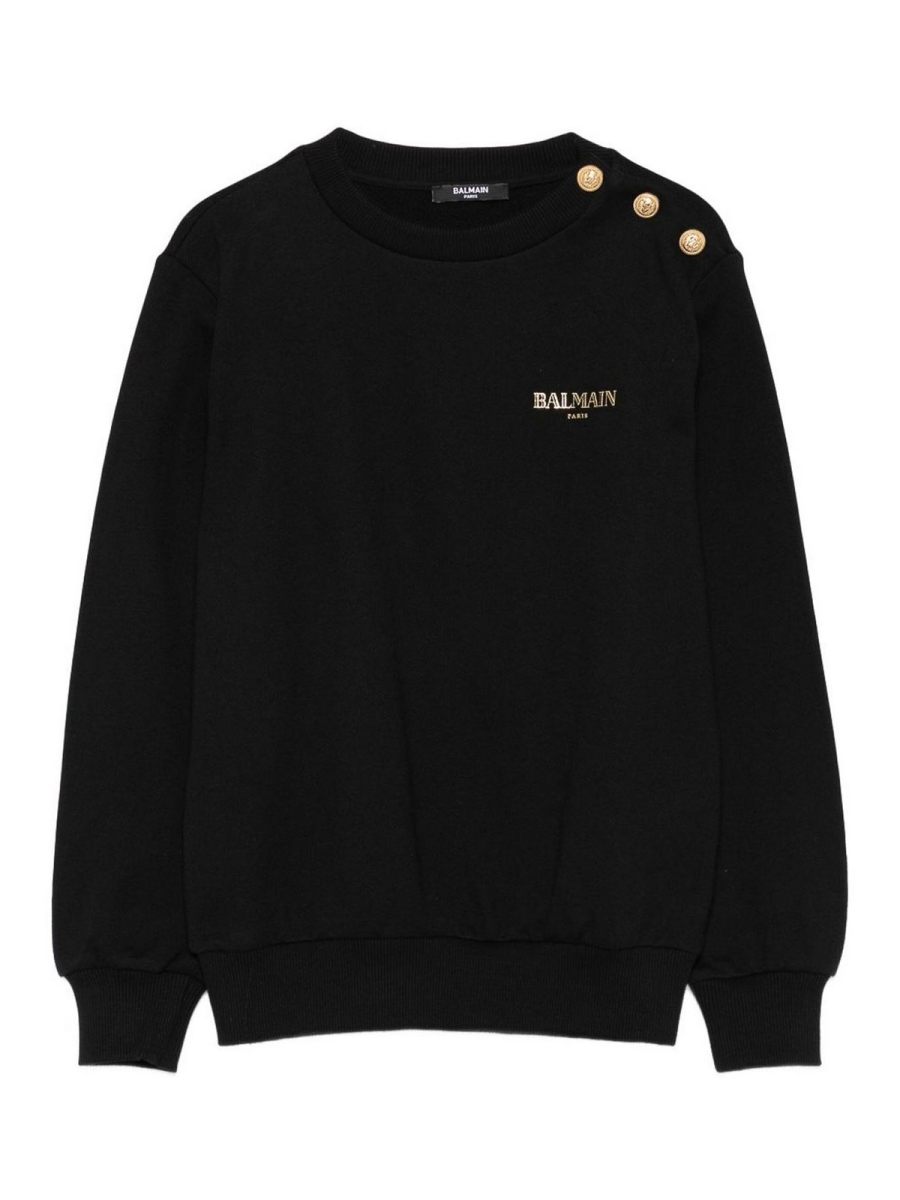 Balmain Pull Col Rond - Noir