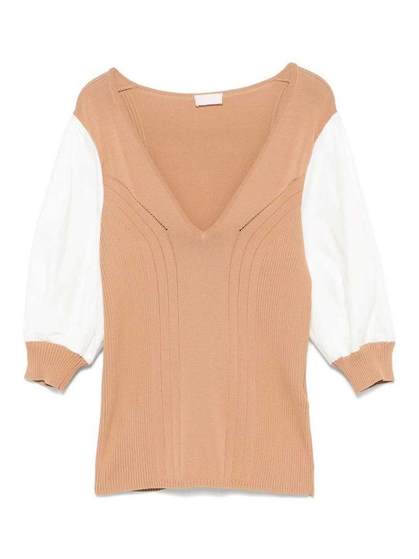 Liu Jo Pull Col Rond - Beige