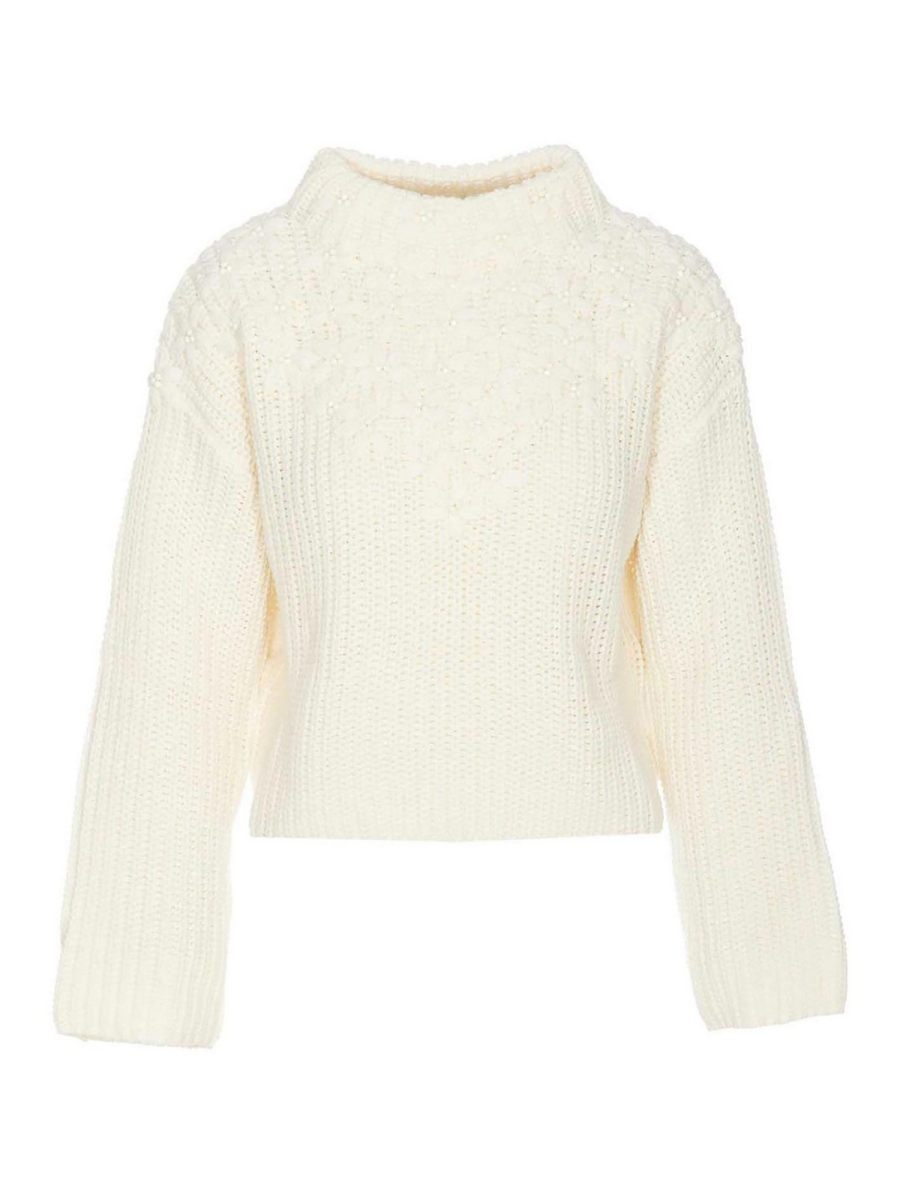 Liu Jo Pull Col Rond - Blanc