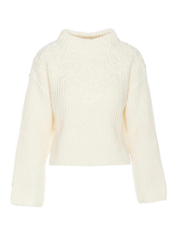 Liu Jo Pull Col Rond - Blanc