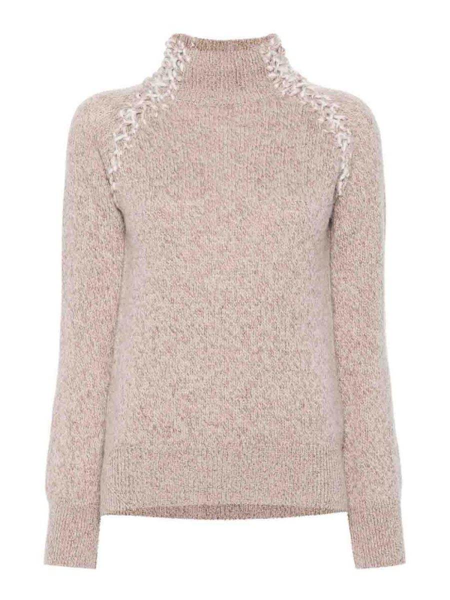 Ermanno Scervino Pull Col Rond - Beige