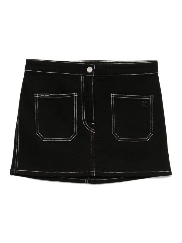 Courreges Mini Jupe - Noir