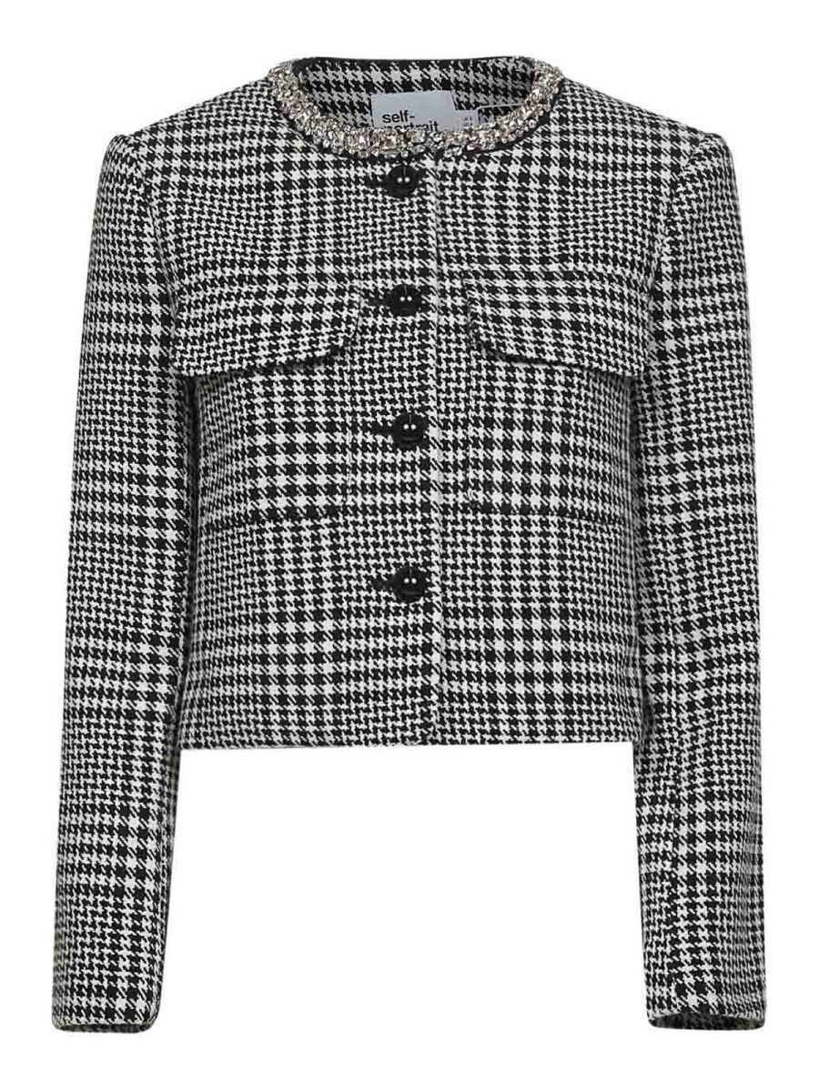 Self Portrait Veste Casual - Blanc