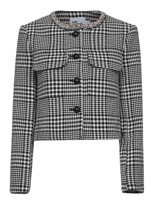 Self Portrait Veste Casual - Blanc