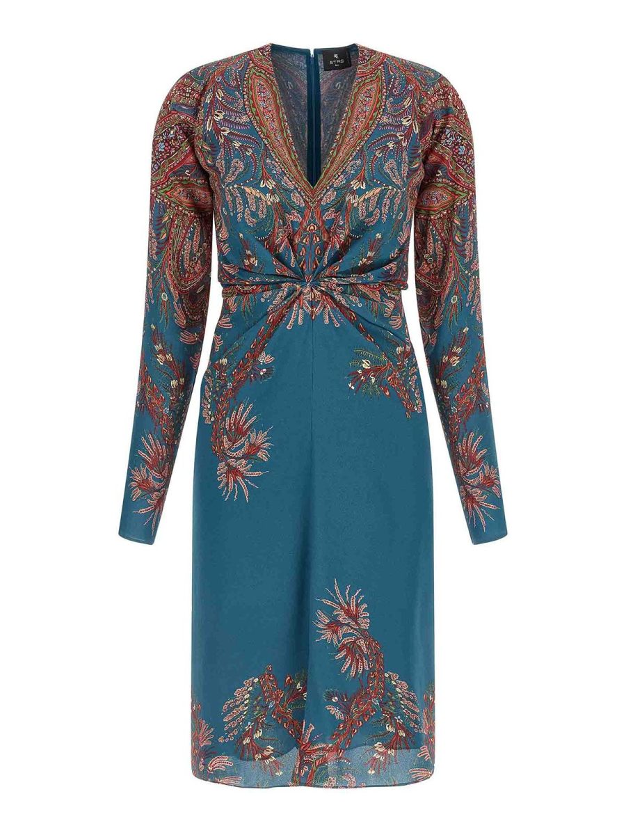 Etro Robe Au Genou - Bleu