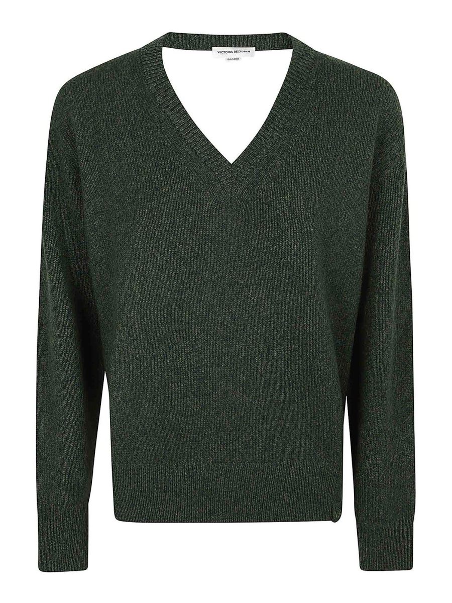 Victoria Beckham Pull Col Rond - Vert