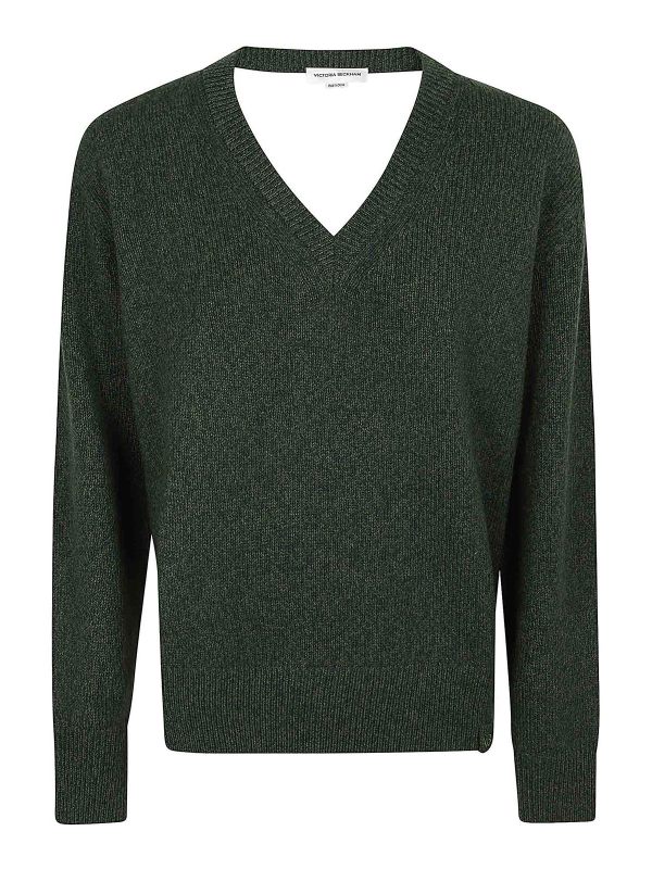 Victoria Beckham Pull Col Rond - Vert