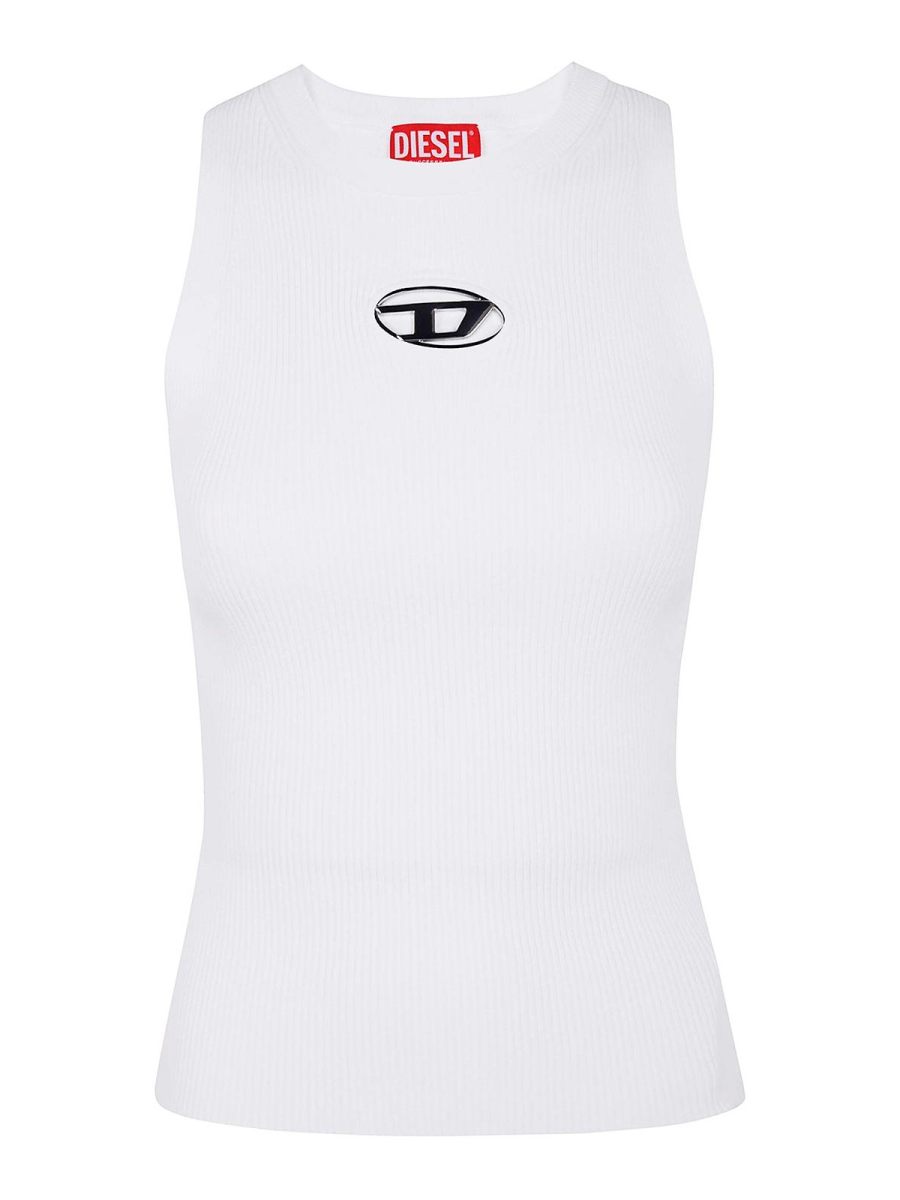 Diesel Pull Col Rond - Blanc