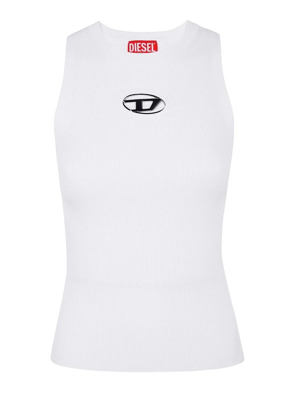 Diesel Pull Col Rond - Blanc