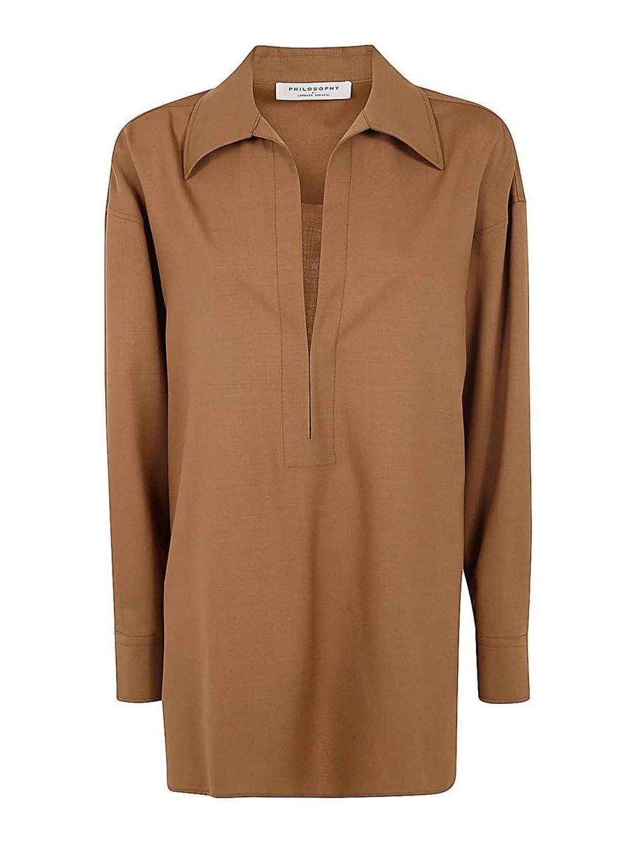 Philosophy di Lorenzo Serafini Chemise - Marron