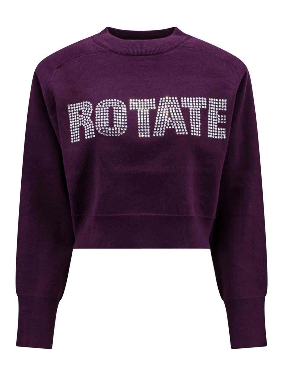 Rotate Birger Christensen Pull Col Rond - Violet