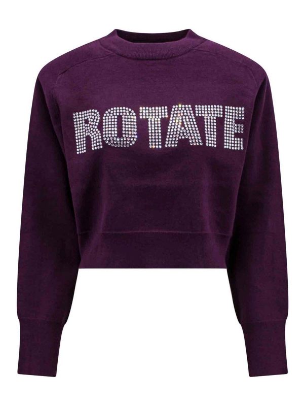 Rotate Birger Christensen Pull Col Rond - Violet