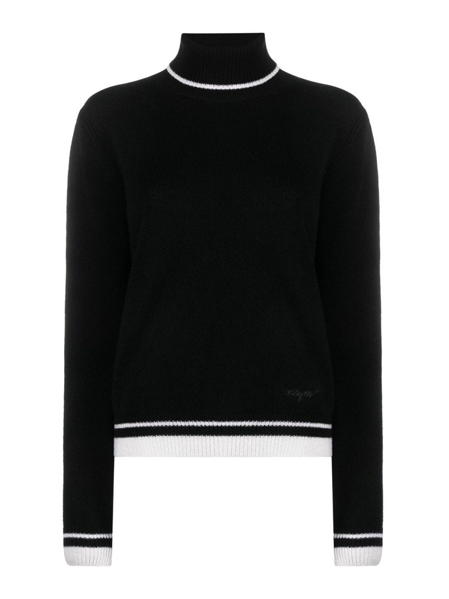 M. S.G. M. Pull Col Rond - Noir