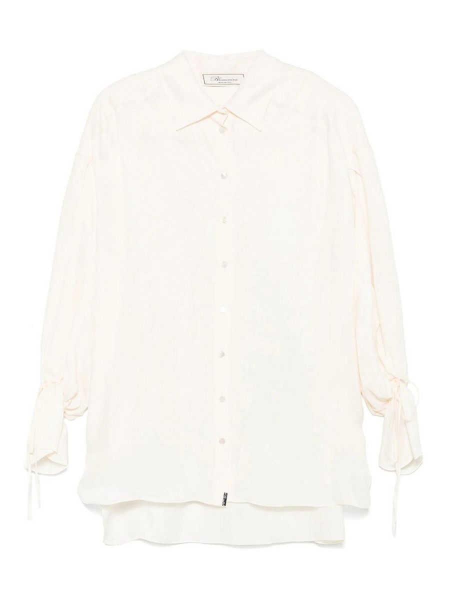 Blumarine Robe Au Genou - Beige Clair