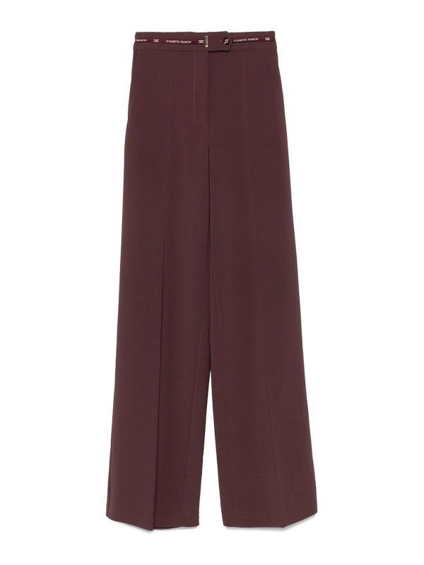 Elisabetta Franchi Pantalons Décontractés - Rouge Brun