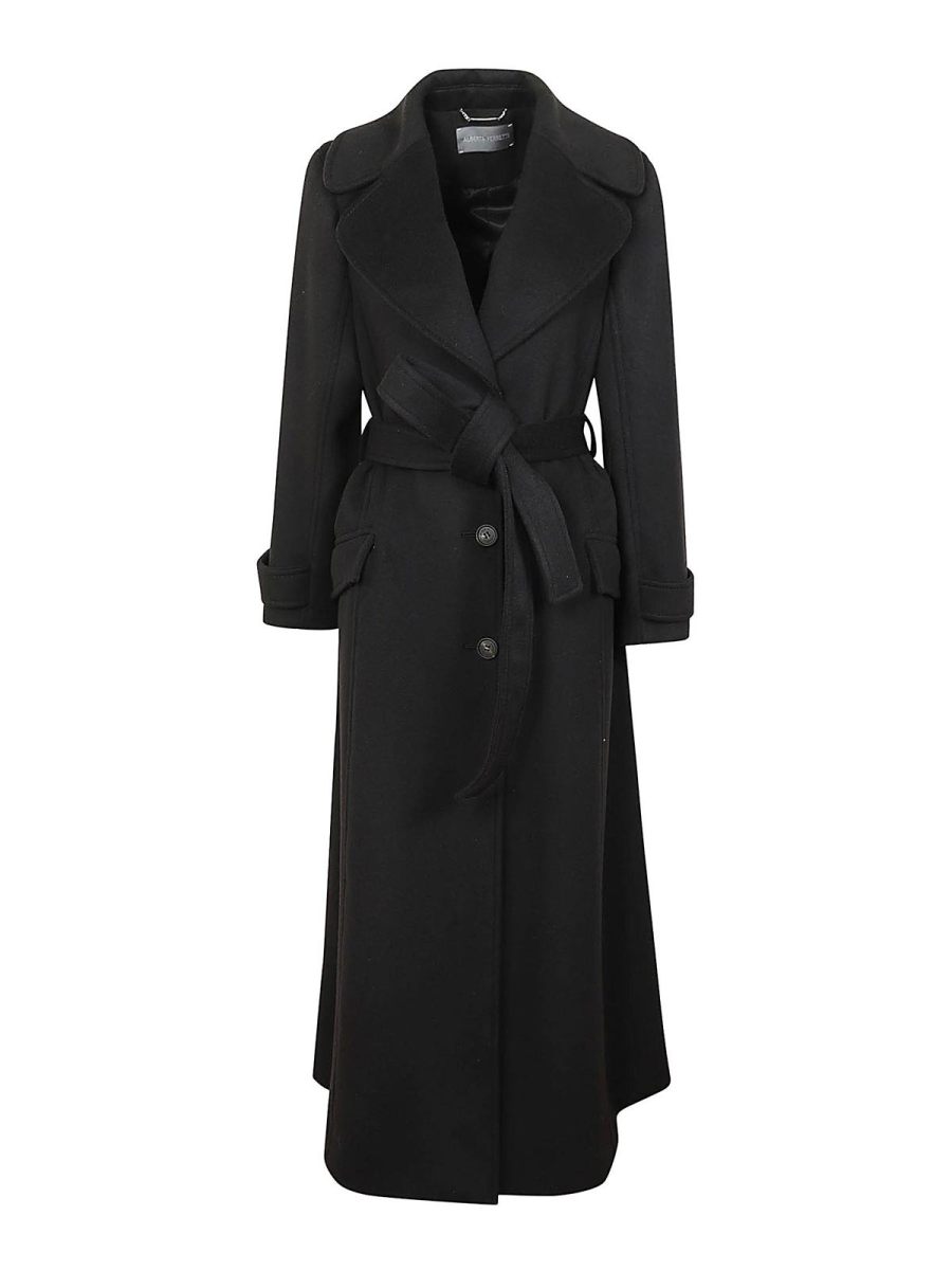 Alberta Ferretti Manteau Court - Noir