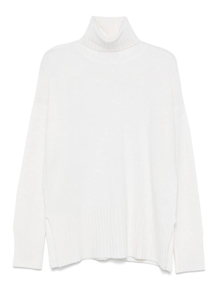 Wild Cashmere Pull Col Rond - Blanc