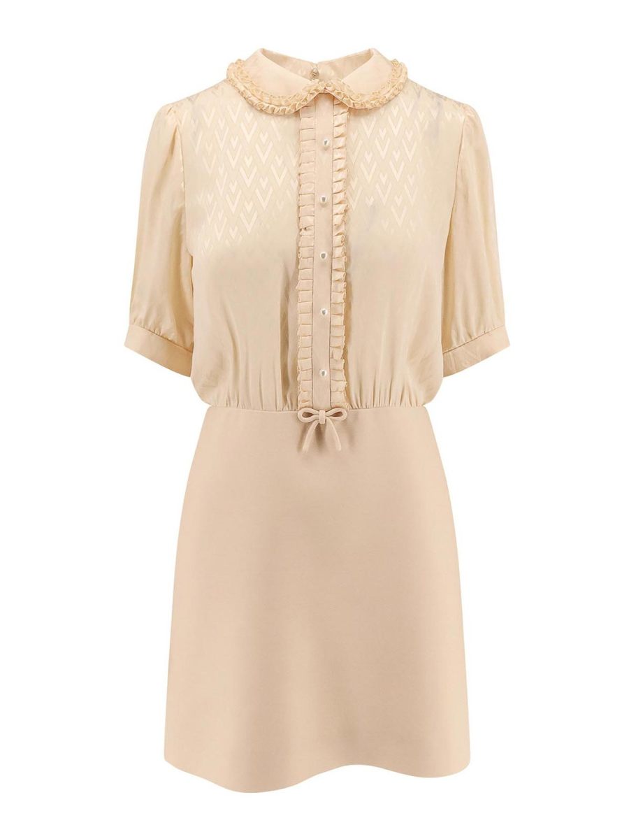 Valentino Robe Au Genou - Couleur Chair