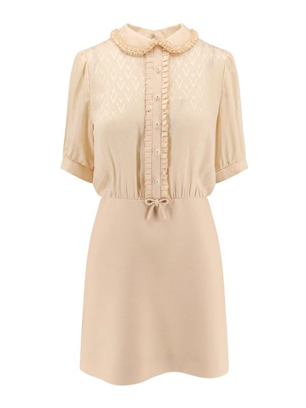 Valentino Robe Au Genou - Couleur Chair