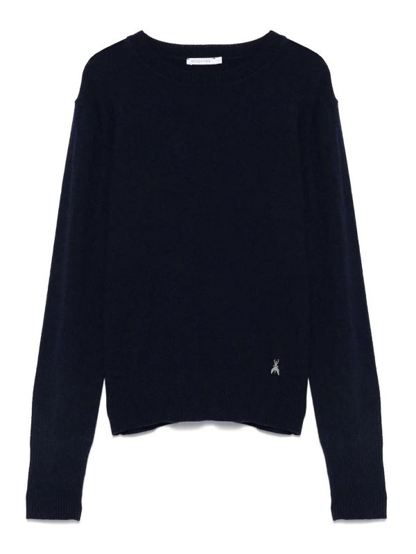 Patrizia Pepe Pull Col Rond - Bleu Foncé