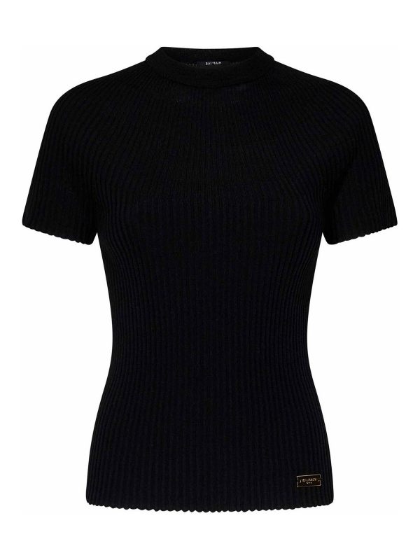 Balmain Pull Col Rond - Noir