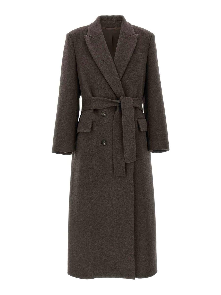 Brunello Cucinelli Manteau Court - Marron