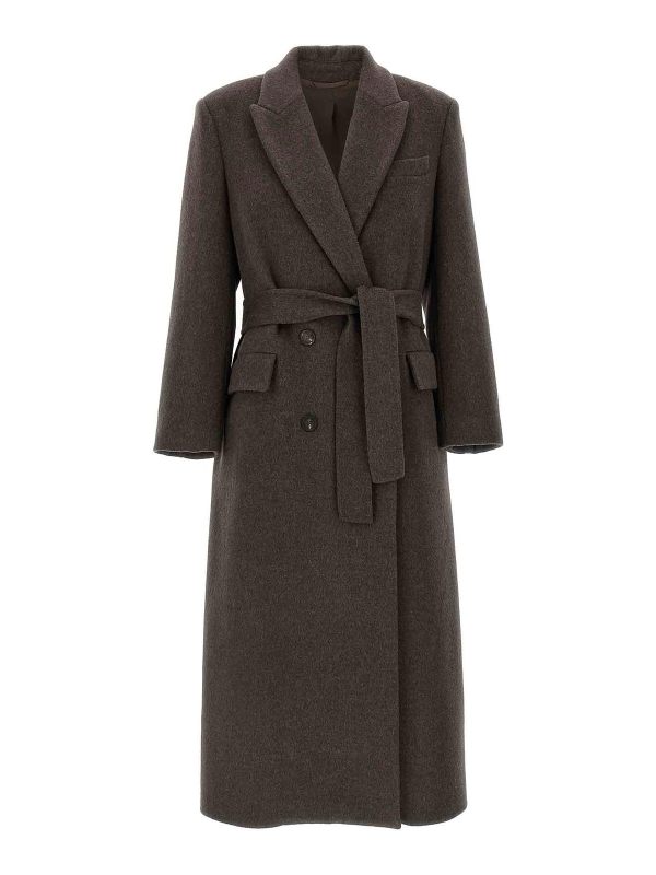 Brunello Cucinelli Manteau Court - Marron