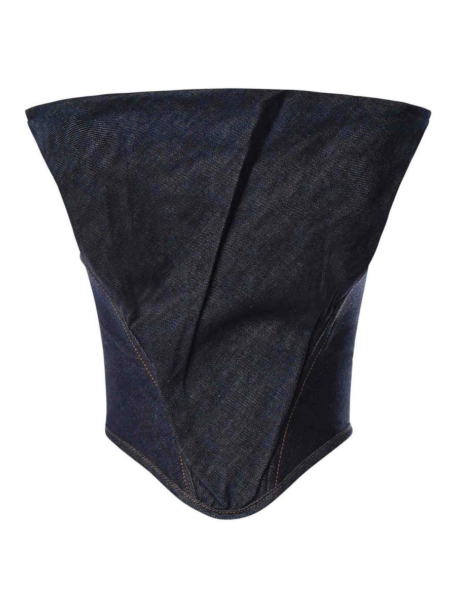 Magda Butrym Pull Col Rond - Bleu