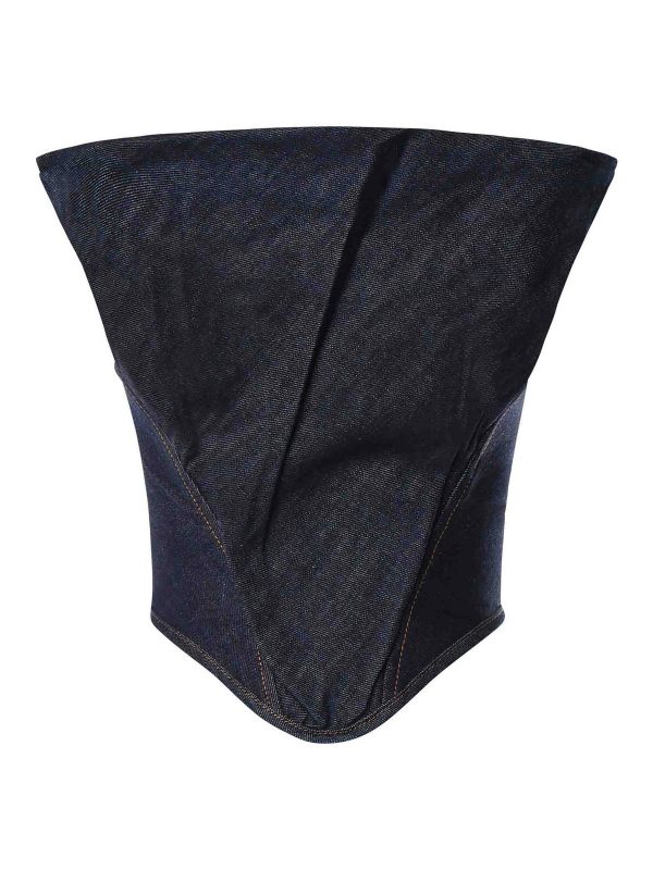 Magda Butrym Pull Col Rond - Bleu