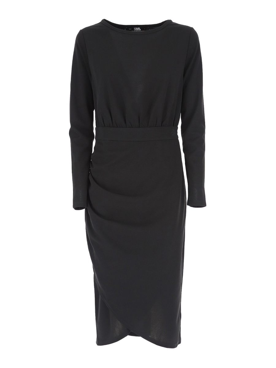 Karl Lagerfeld Robe Au Genou - Noir