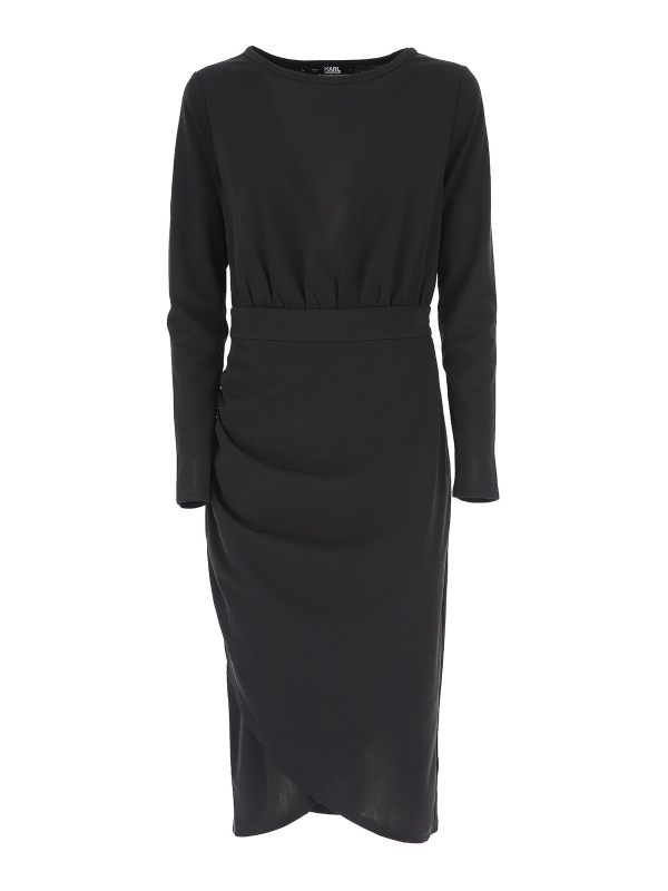 Karl Lagerfeld Robe Au Genou - Noir