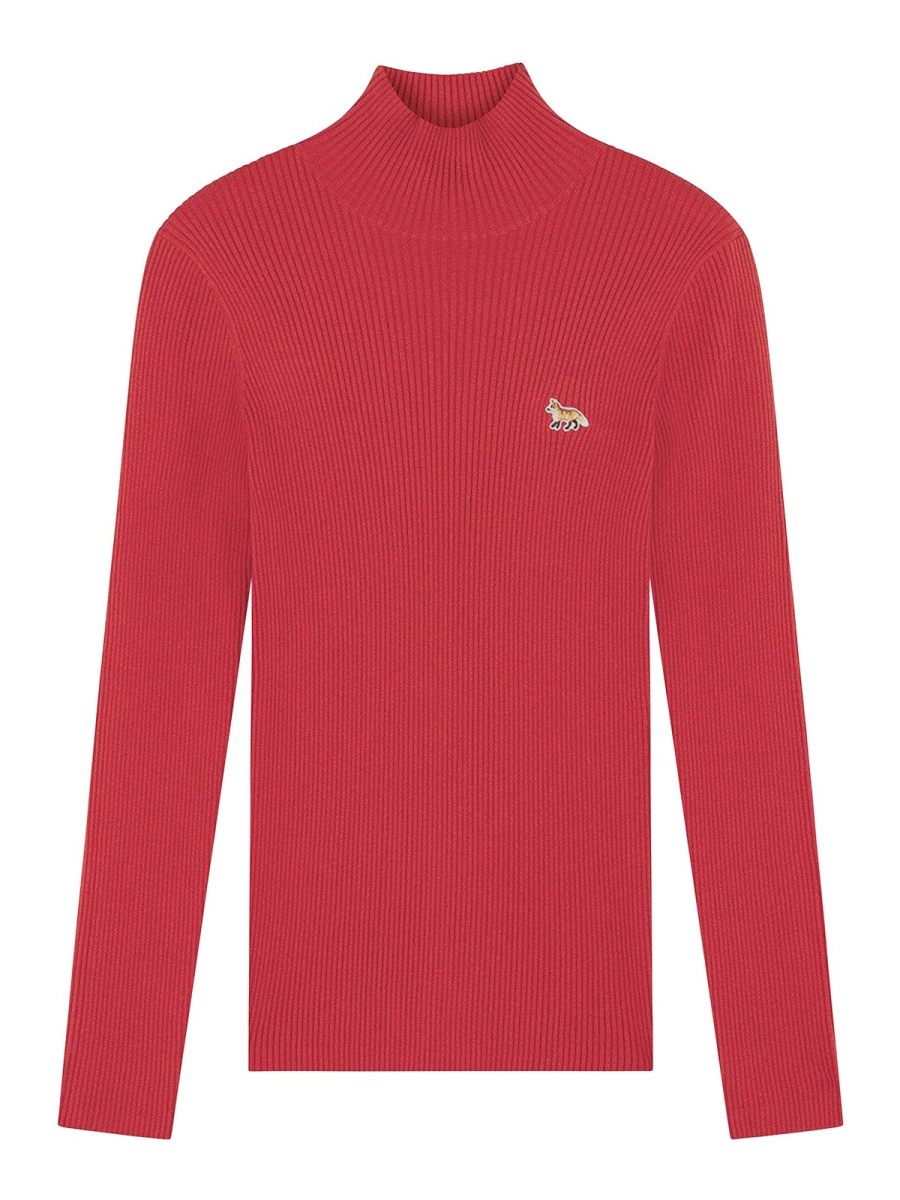 Maison Kitsuné Pull Col Rond - Rouge