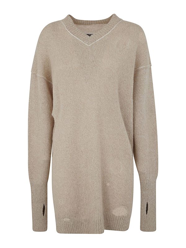 MM6 Maison Margiela Robe Courte - Marron