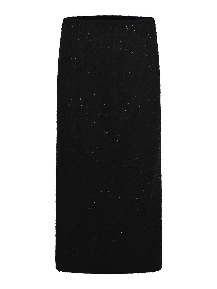 Rotate Birger Christensen Jupe Midi - Noir