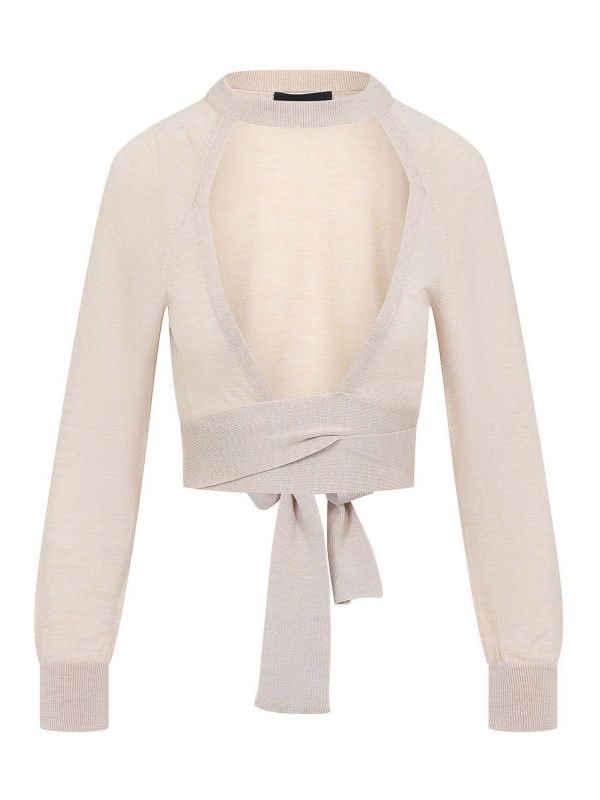 Simone Rocha Pull Col Rond - Beige