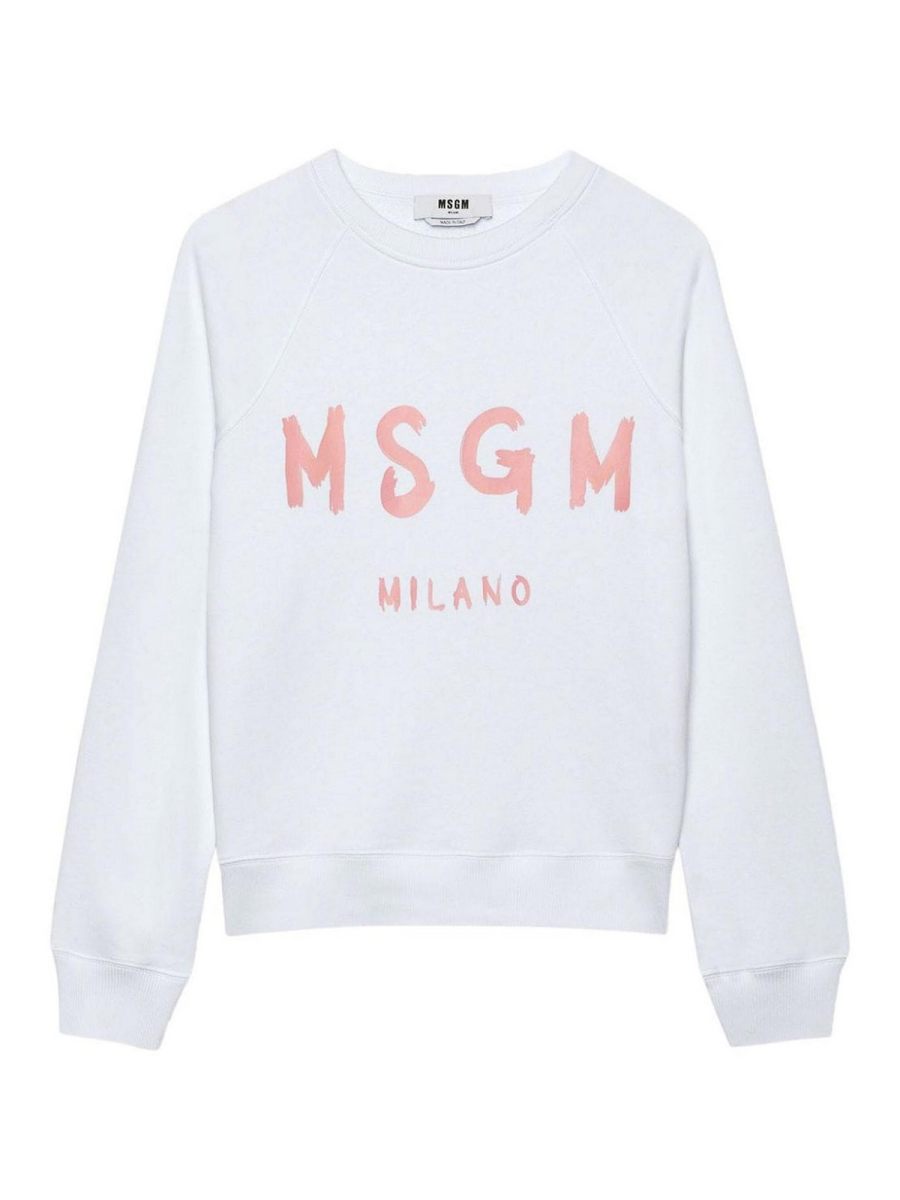 M. S.G. M. Pull Col Rond - Blanc