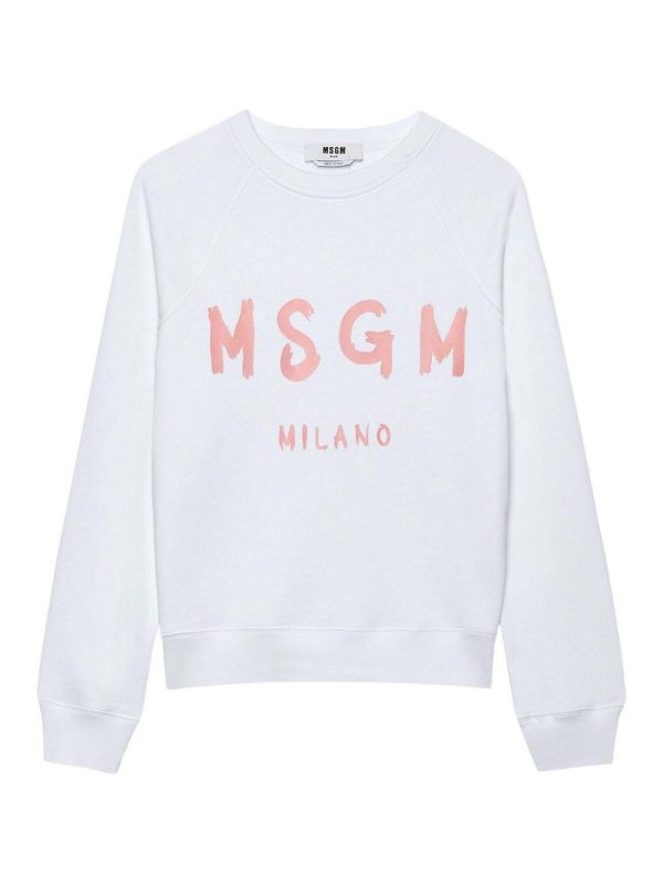 M. S.G. M. Pull Col Rond - Blanc