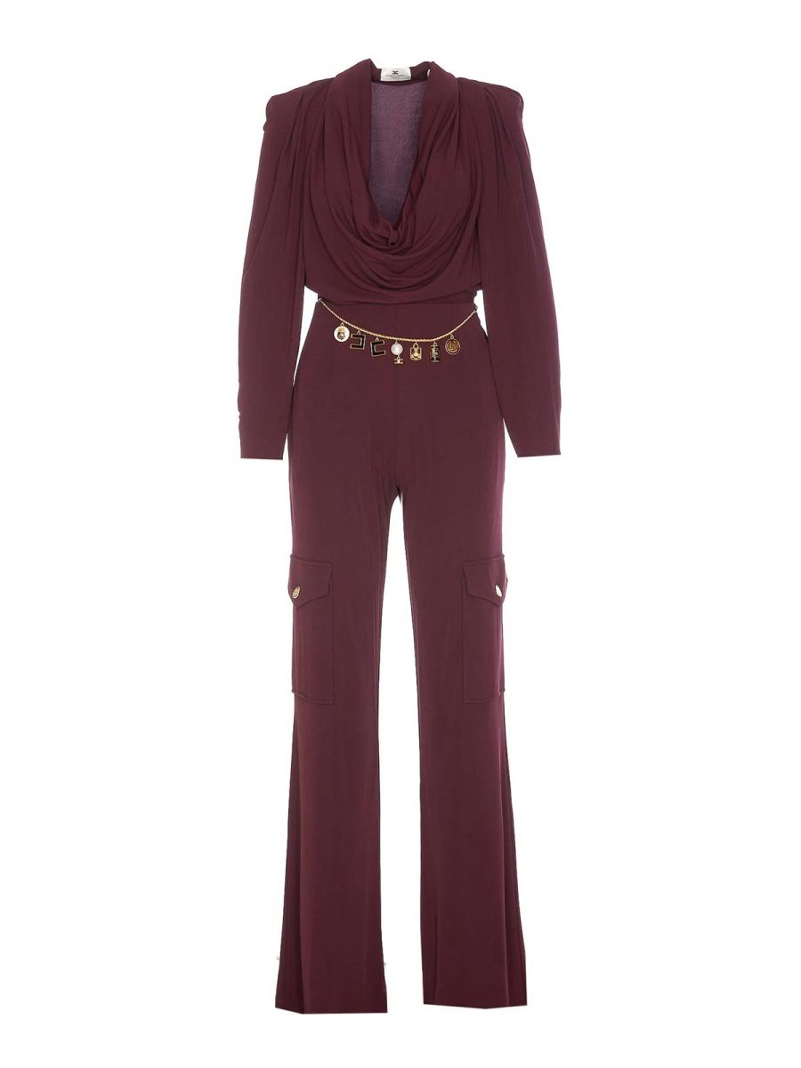 Elisabetta Franchi Combinaison - Rouge