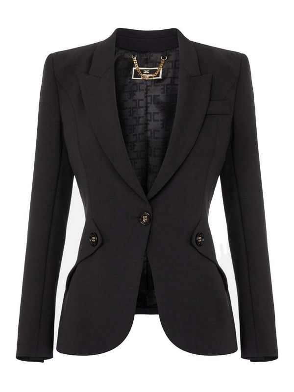 Elisabetta Franchi Veste Casual - Noir